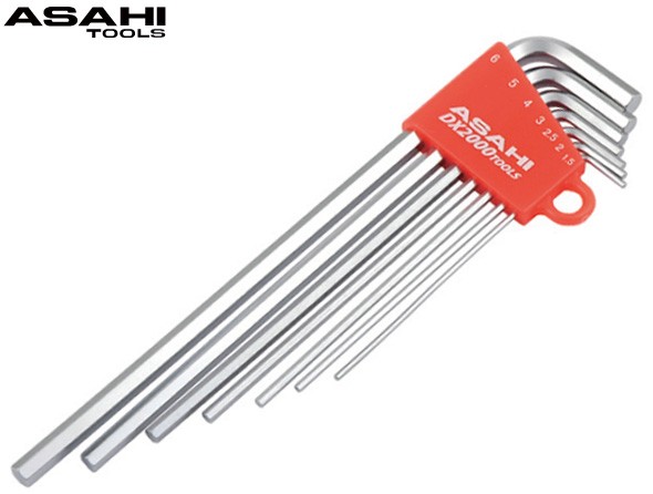 DX2000 メッキ AYS ロング六角棒レンチセット 7本組 1.5-6mm 