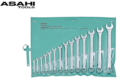 CPXS コンビネーションスパナセット [インチサイズ] 14本組 3/8-1-1/4 