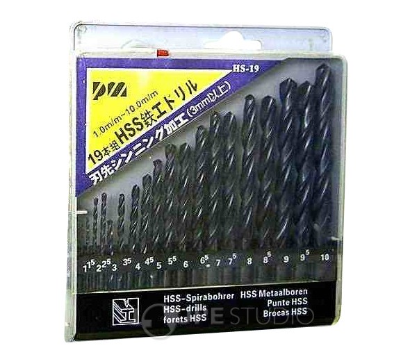 ハイスドリルセット 鉄工用 19本組 HS-19 