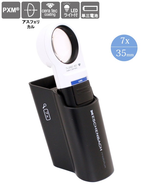 LED ワイドライトルーペ + モベースのセット 