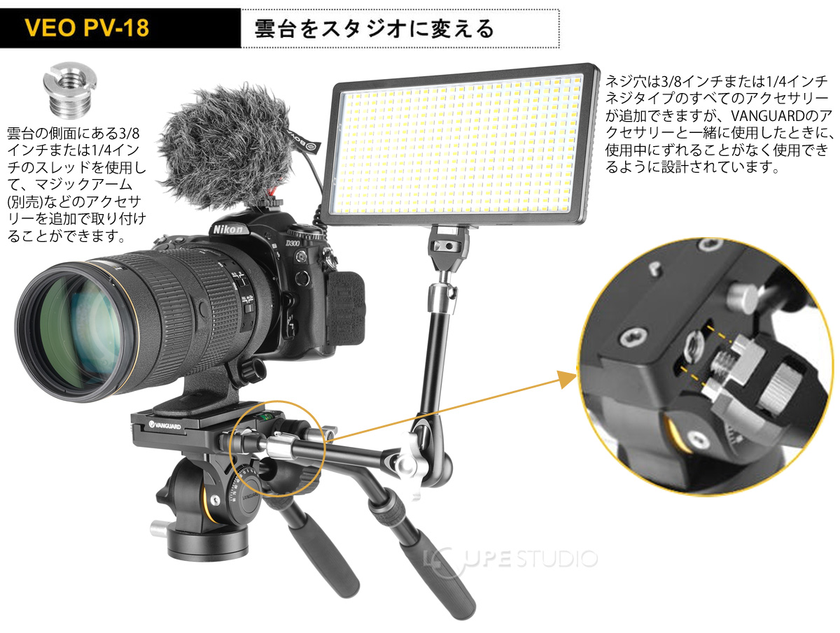 雲台をスタジオに変える 