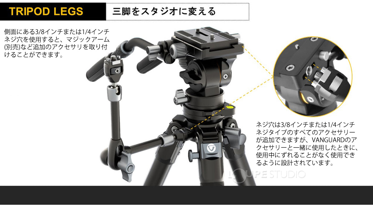 三脚をスタジオに変える 