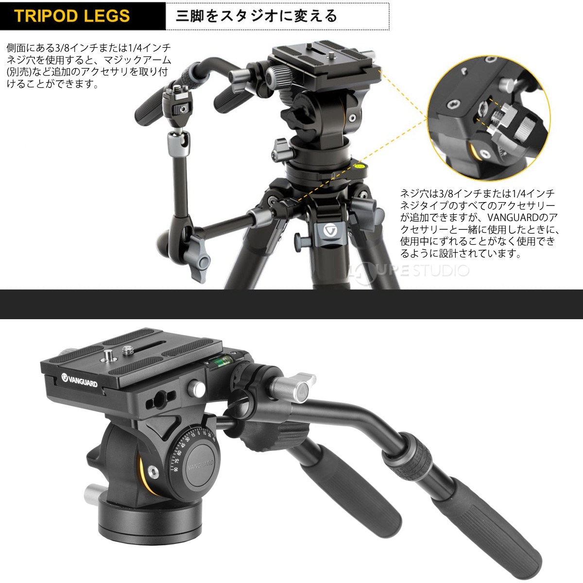 三脚をスタジオに変える 