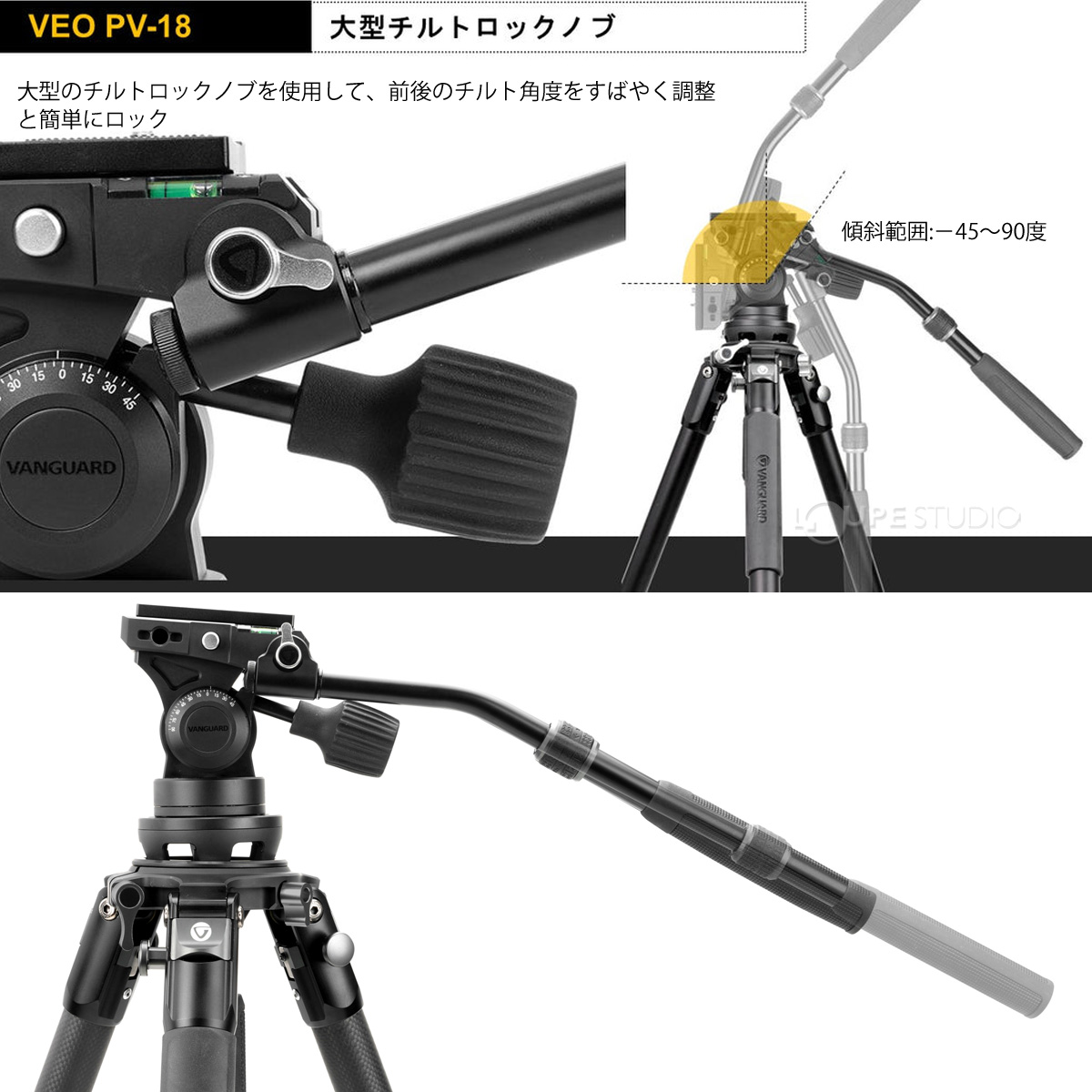 大型チルトロックノブ 