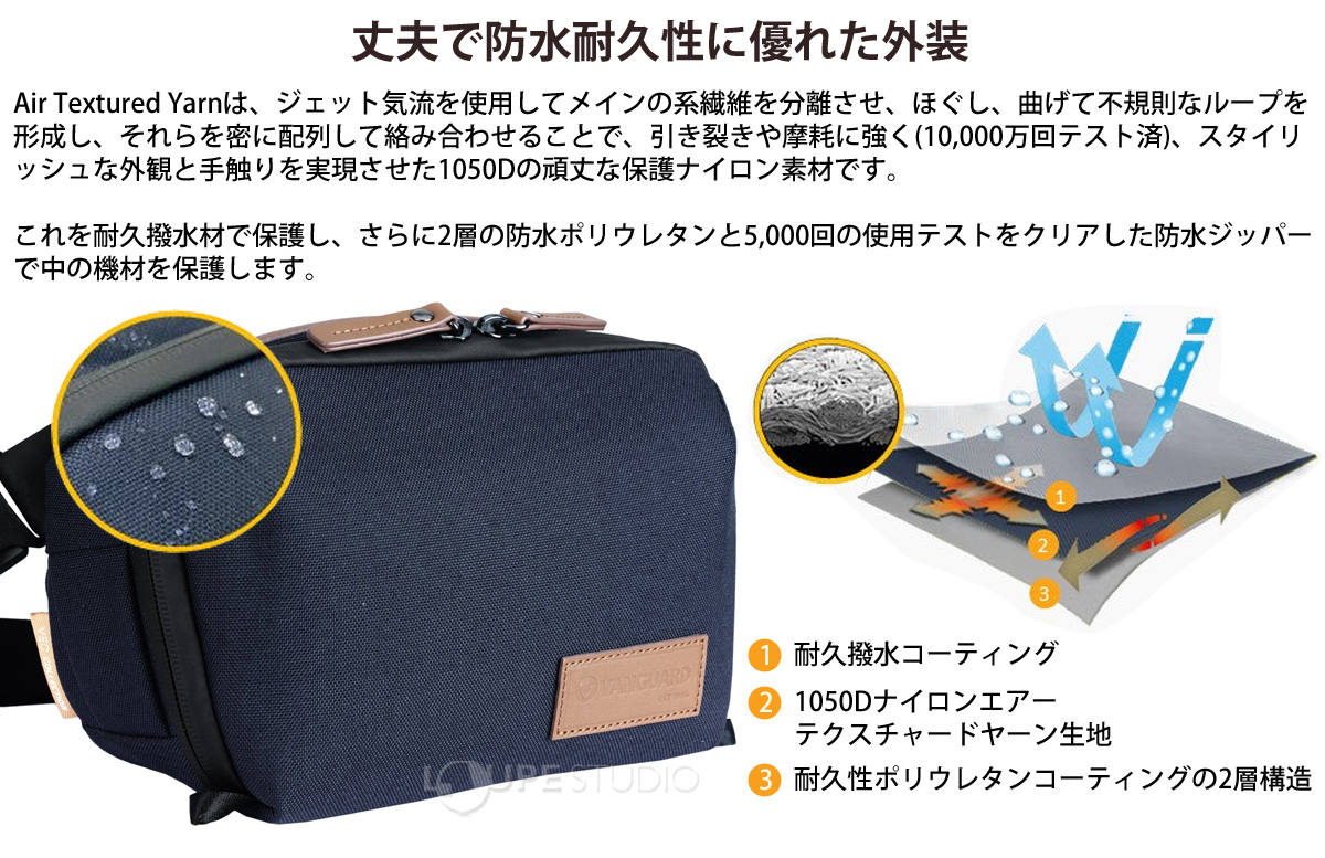 丈夫で防水耐久性に優れた外装 