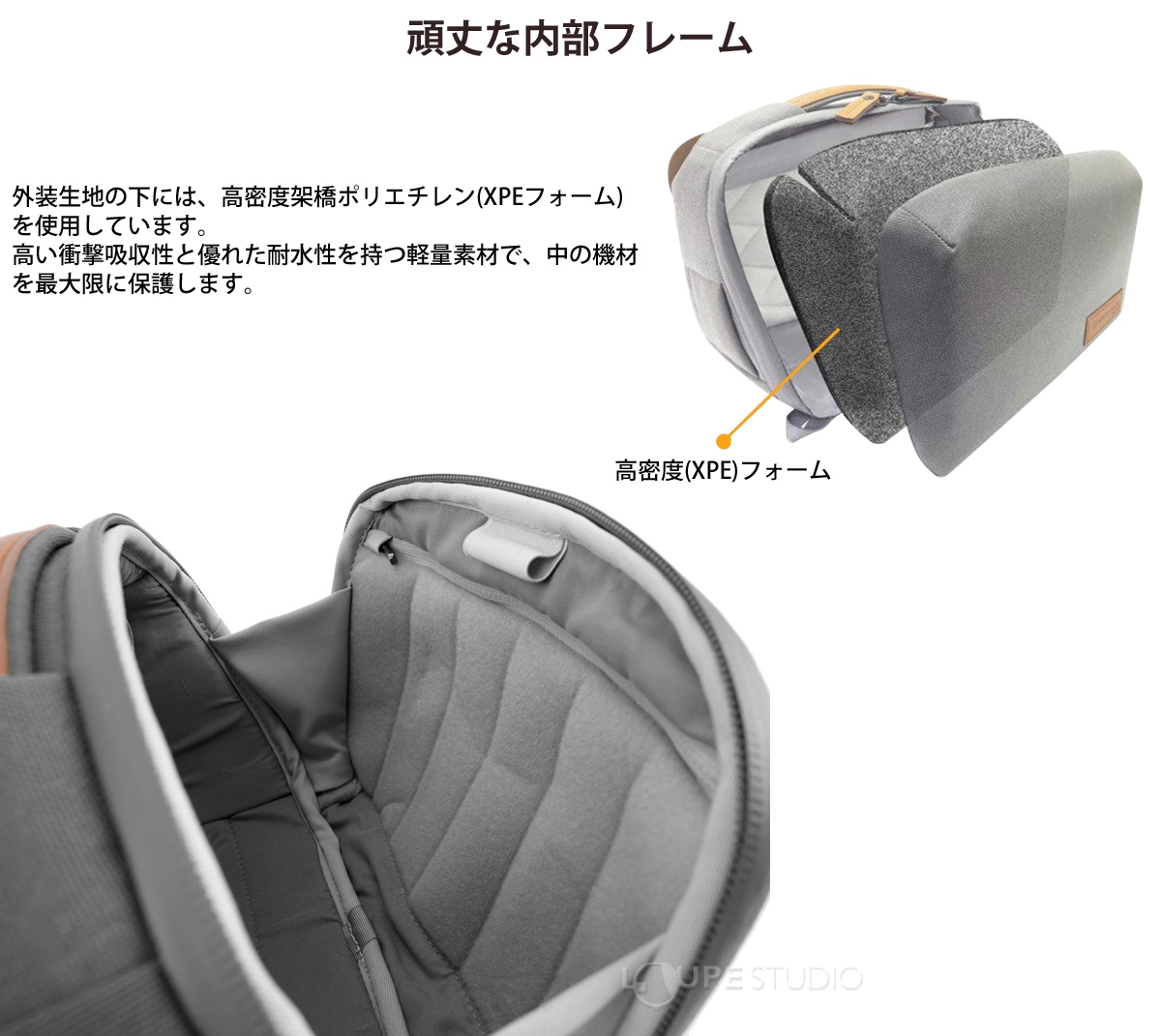 頑丈な内部フレーム 