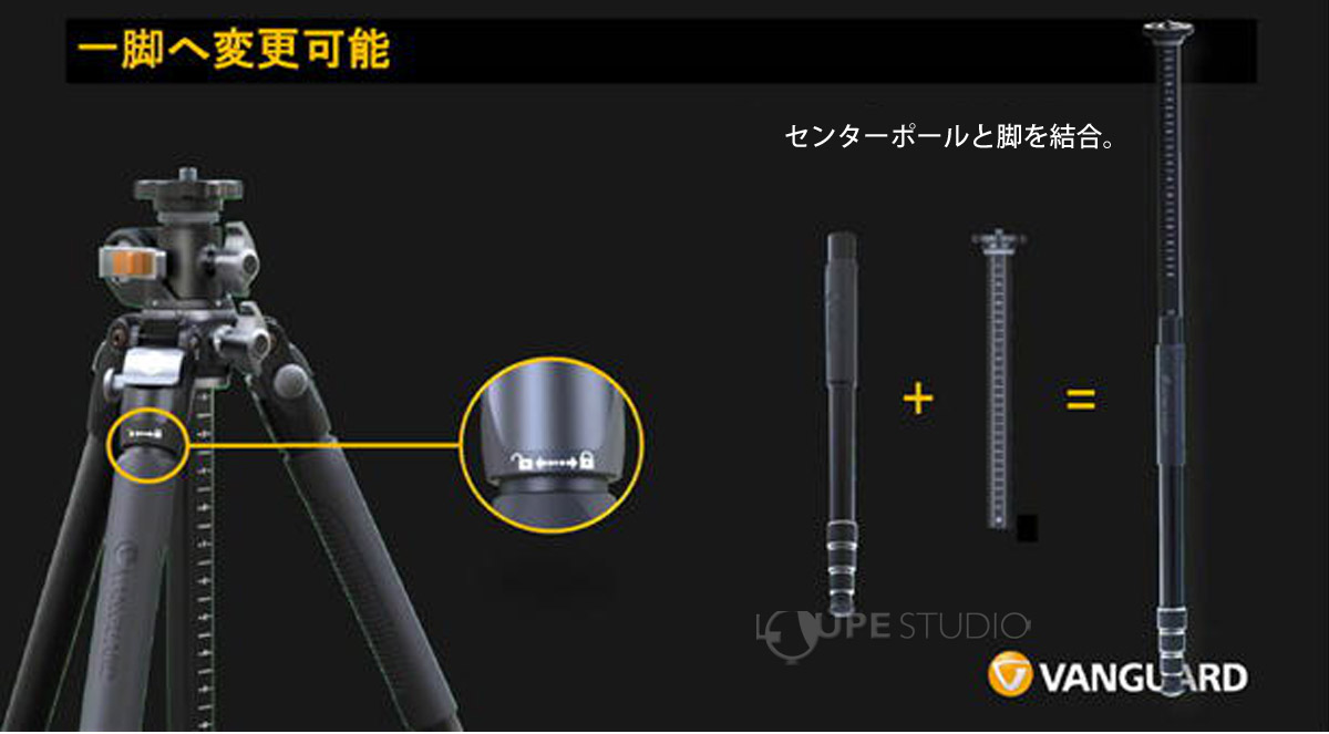 一脚へ変更可能 