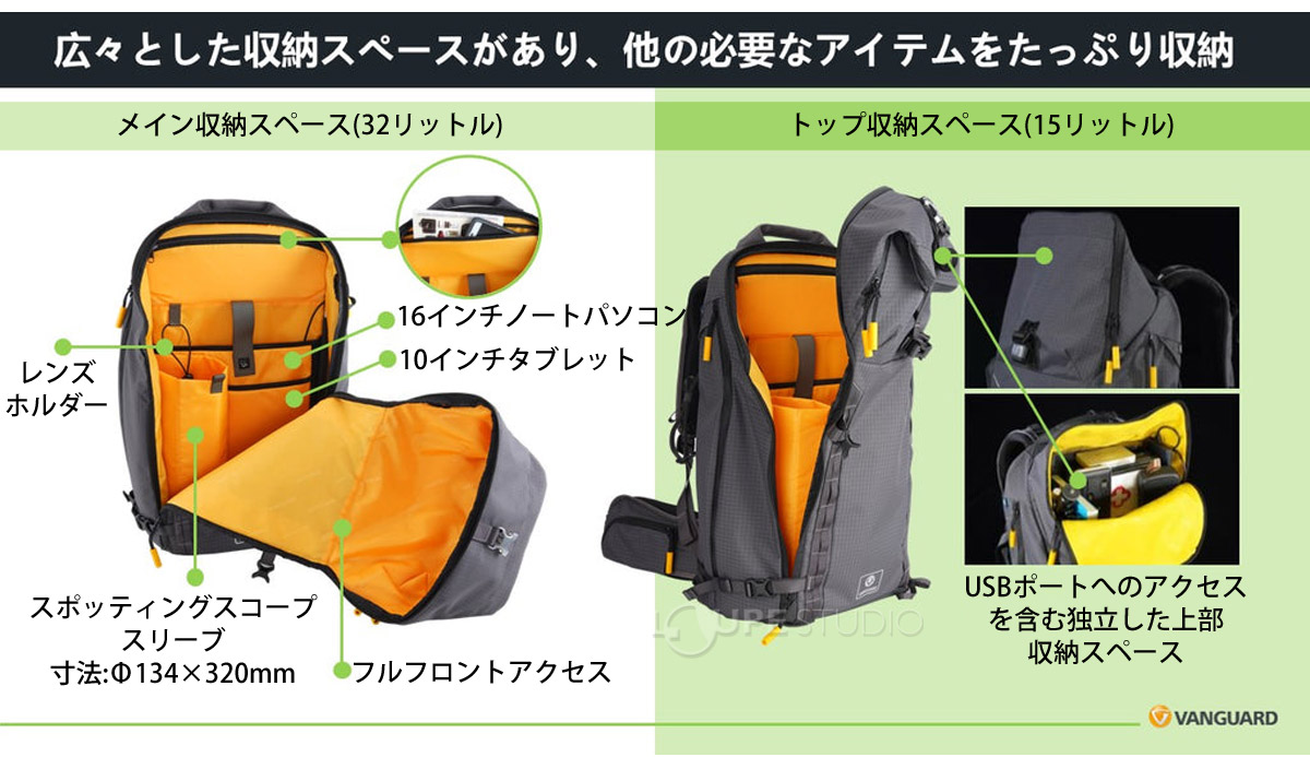 広々とした収納スペースがあり、他の必要なアイテムをたっぷり収納 