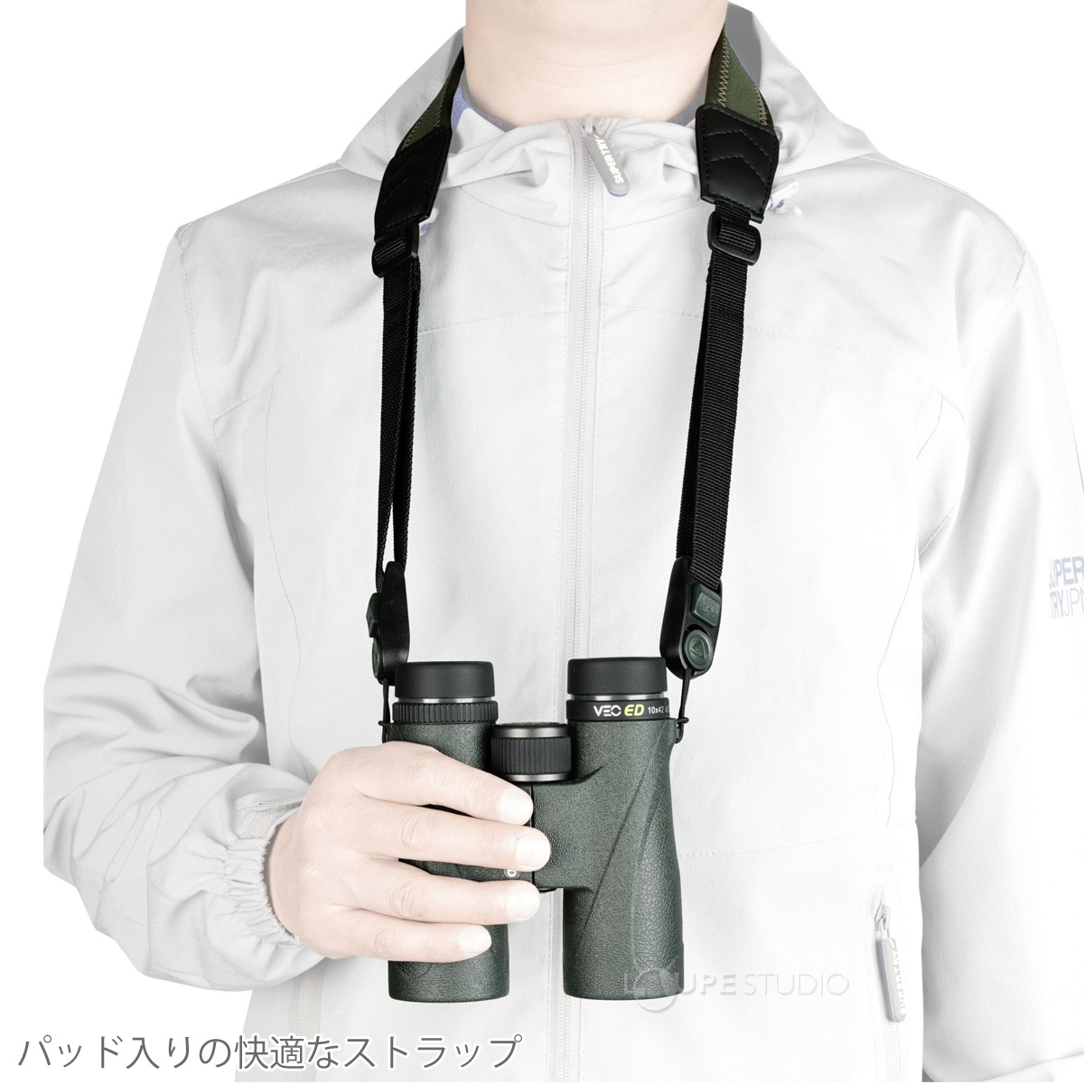 パッド入りの快適なストラップ 