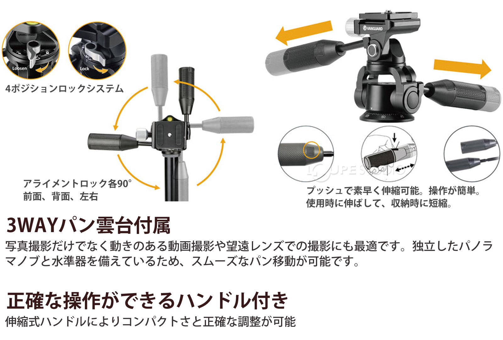 3WAYパン雲台付属 