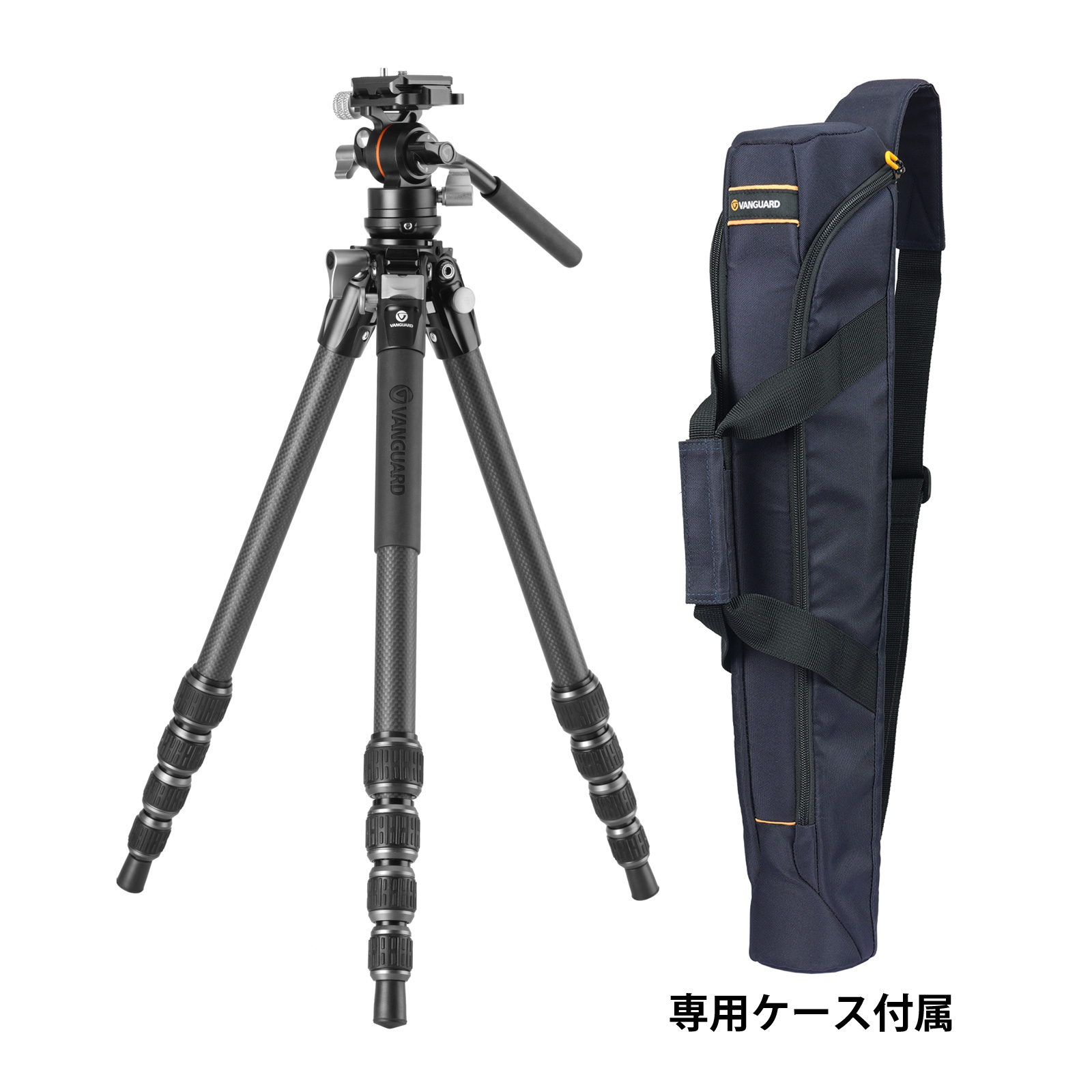 三脚 一眼レフ ミラーレス VESTA GO 264CV12 26脚径三脚 ビデオ雲台VEO