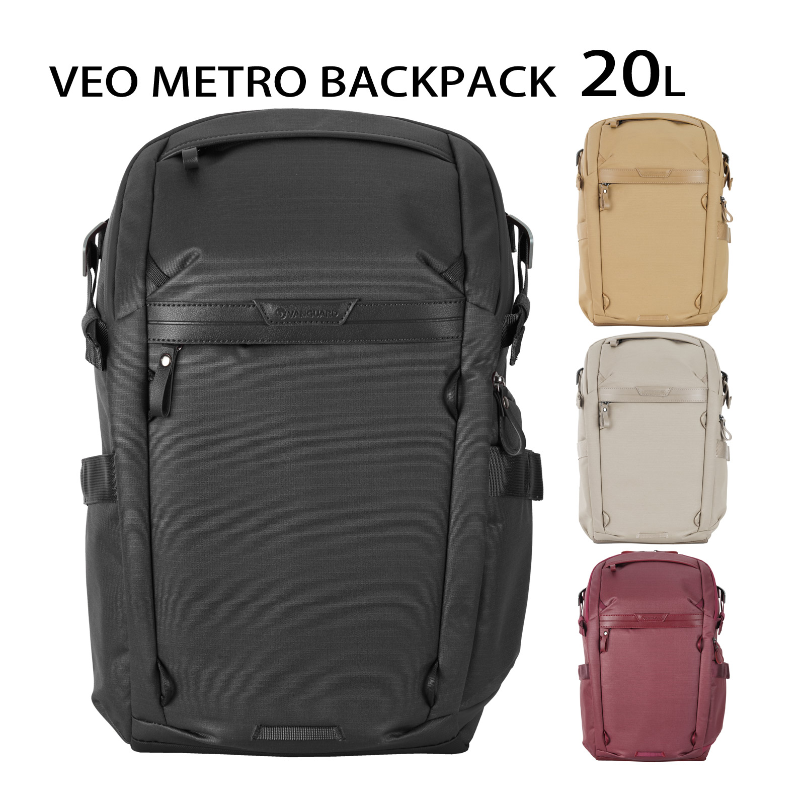 バンガード カメラバッグ VEO METRO 約20L バックパック トップ・サイド・バックの3方向アクセス 一眼レフ ミラーレス ノートPC タブレット