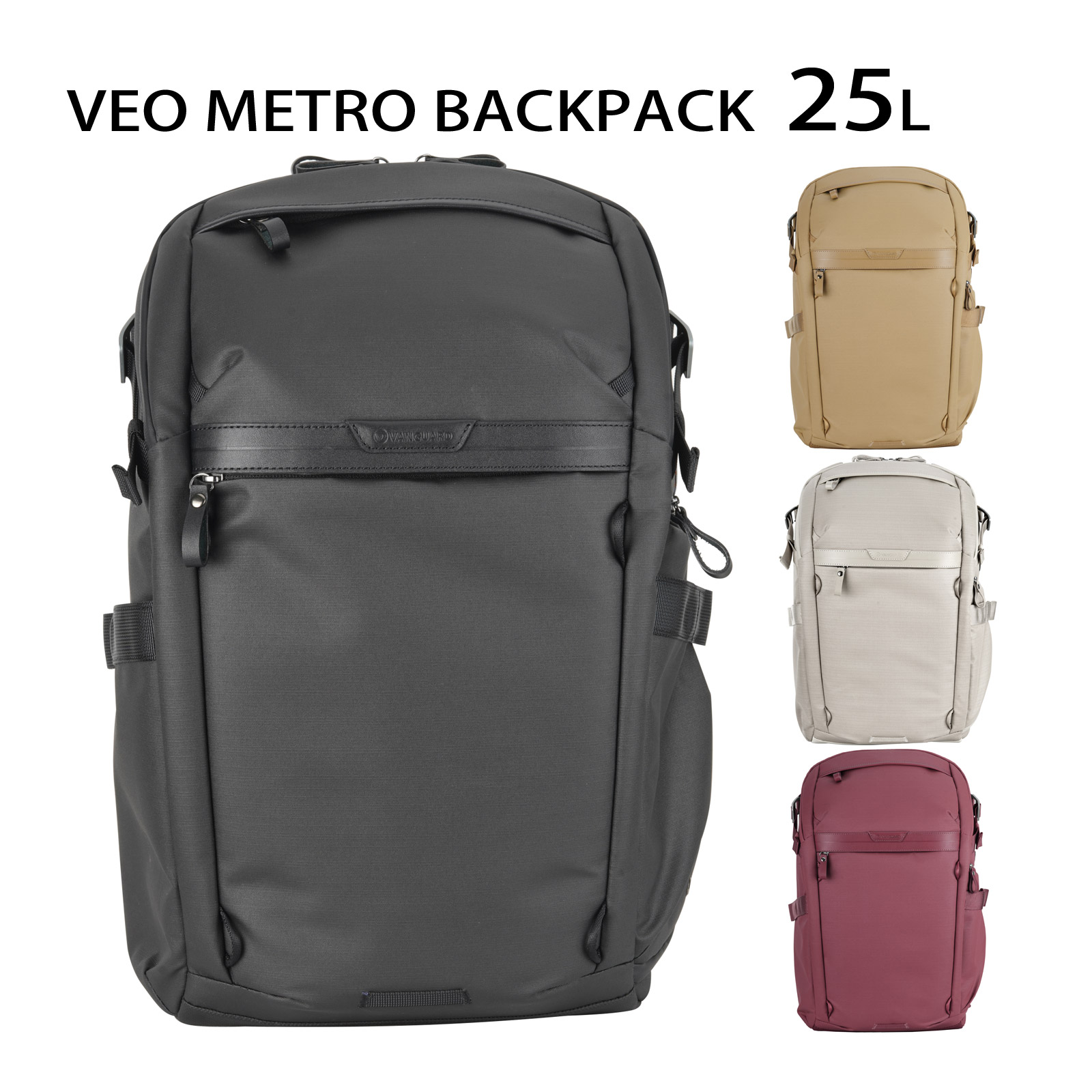 バンガード カメラバッグ VEO METRO 大容量 約25L バックパック トップ・サイド・バックの3方向アクセス 一眼レフ ミラーレス ノートPC タブレット