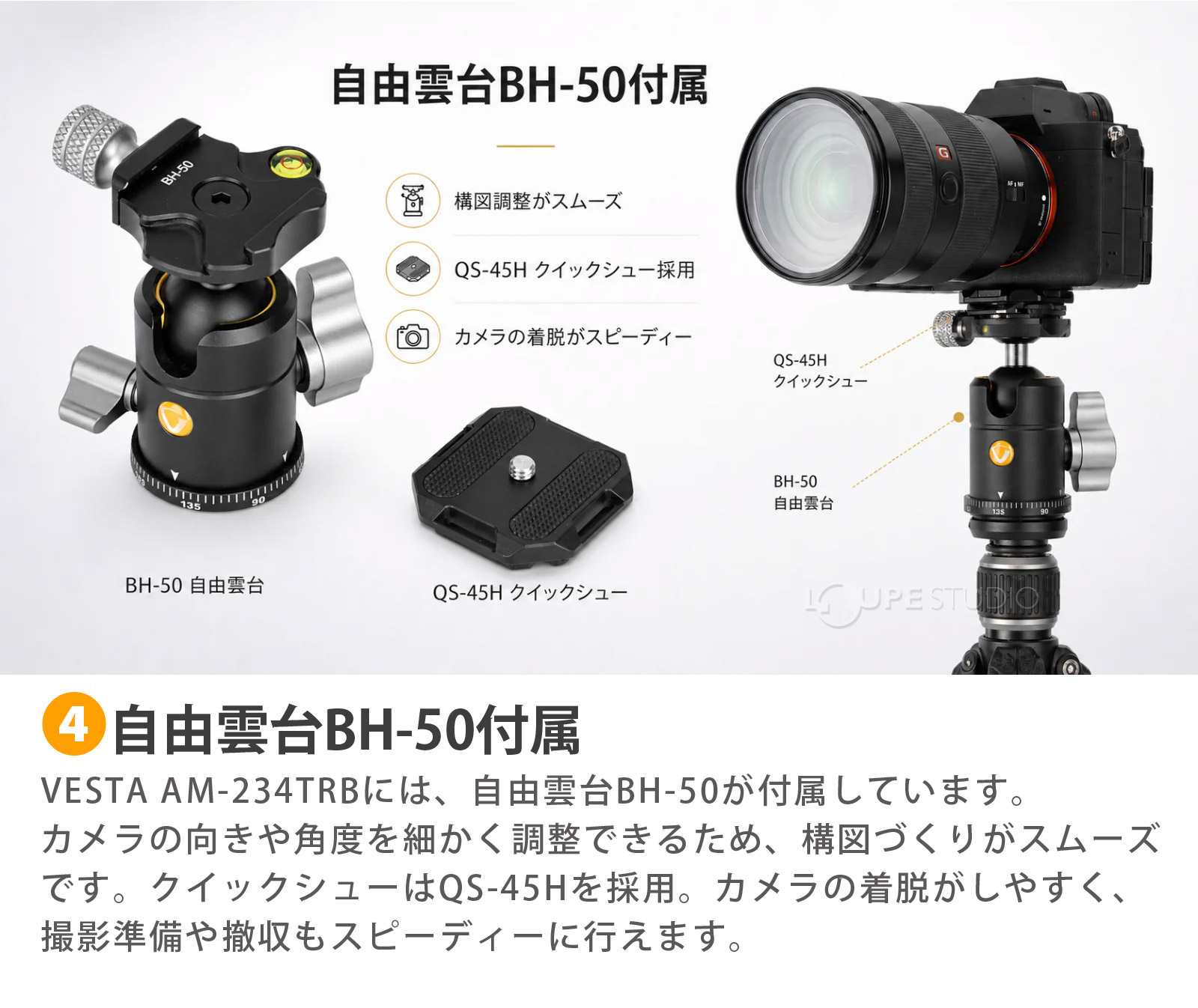 自由雲台BH-60付属 