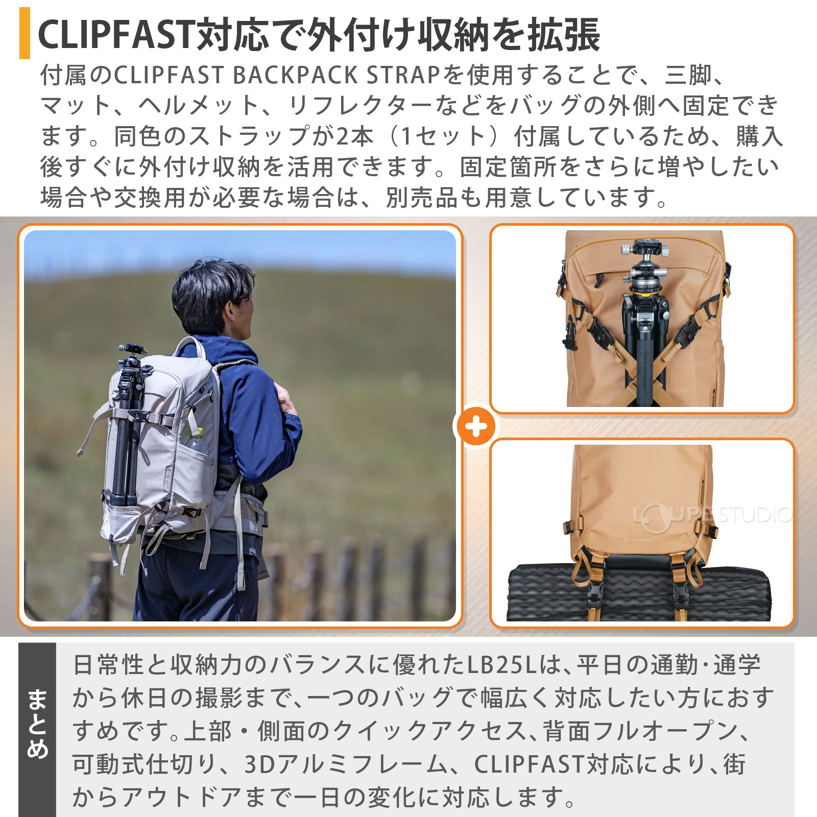 CLIPFAST対応で外付け収納を拡張 