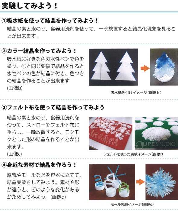 結晶実験キット 結晶作り 夏休み 自由研究 実験セット 子供用 小学生 おもしろ実験 簡単 科学 化学 理科 Gin 699 ルーペスタジオ 通販 Yahoo ショッピング