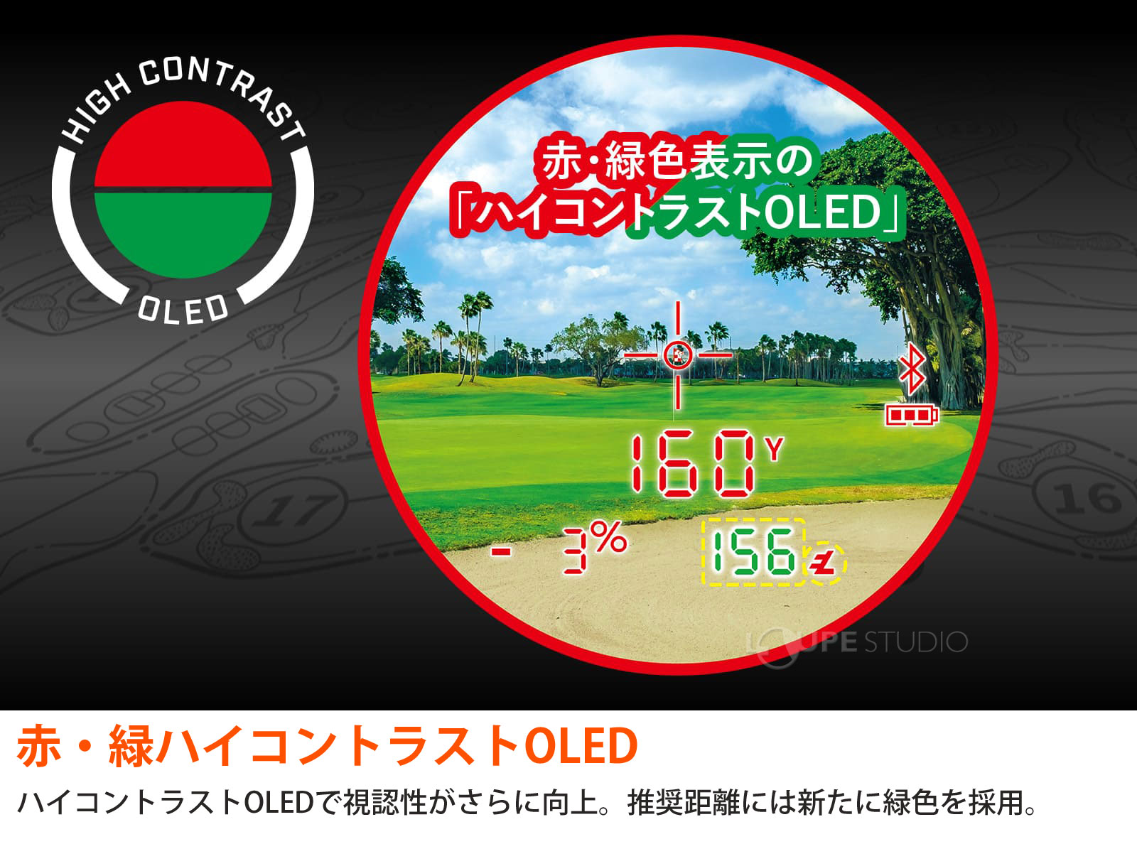 赤・緑ハイコントラストOLED 