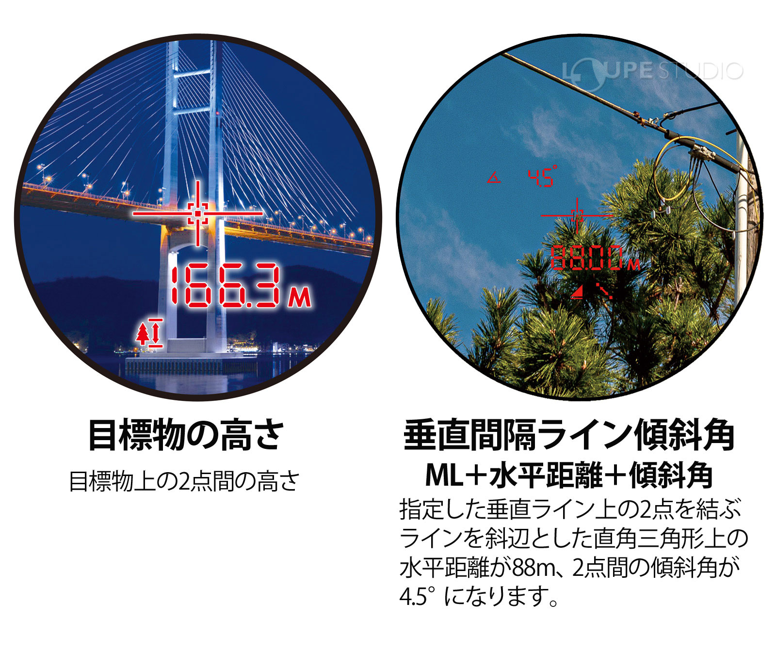 目標物の高さ 