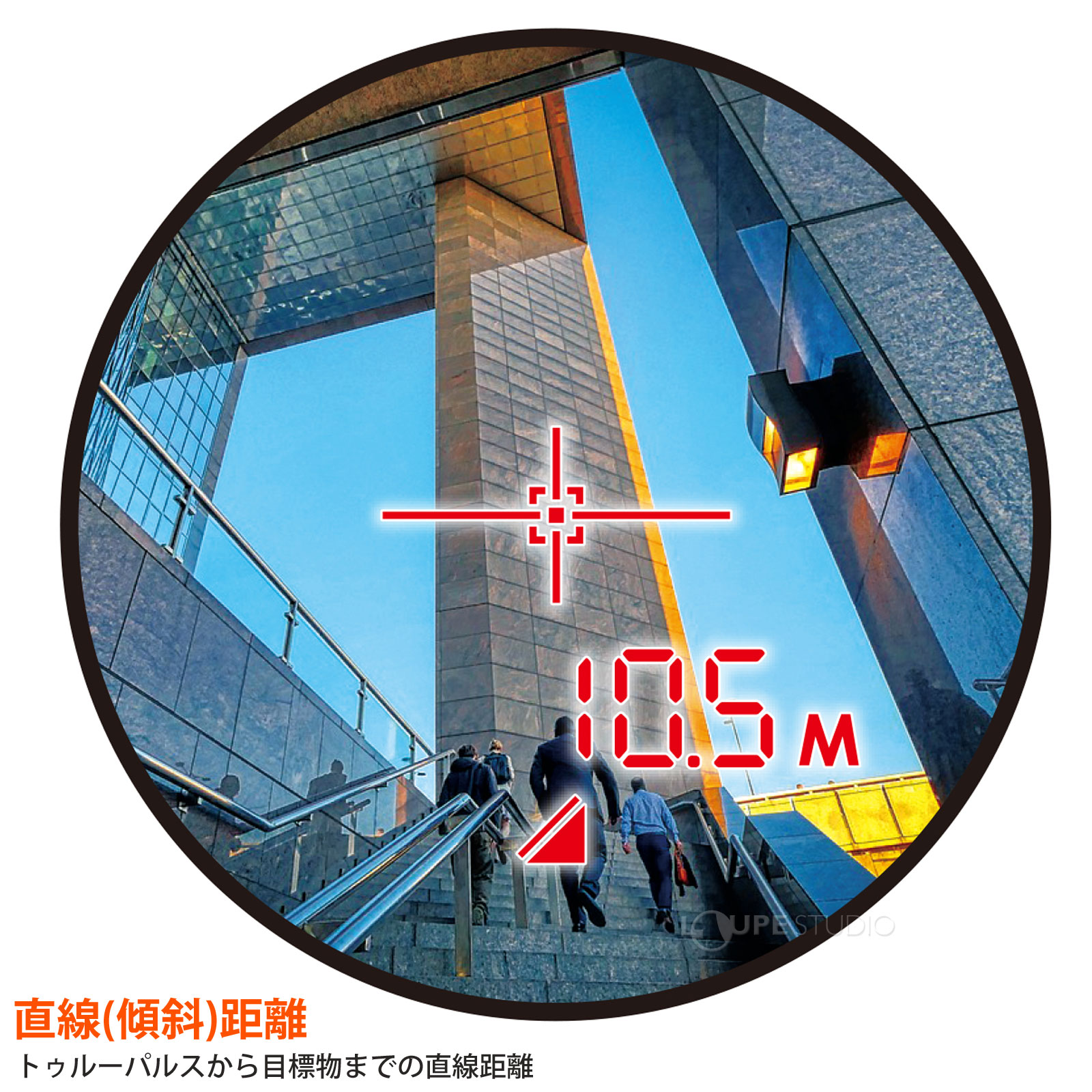 直線(傾斜)距離 