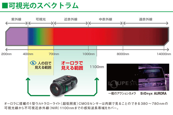 可視光のスペクトラム 