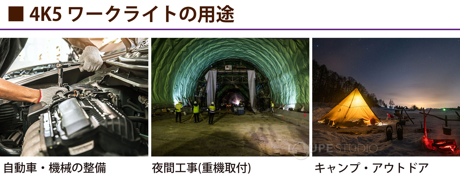 ワークライトの用途 