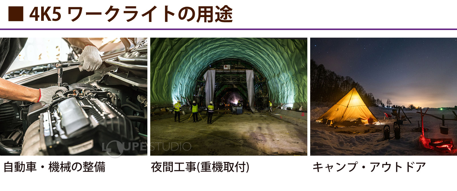 ワークライトの用途 