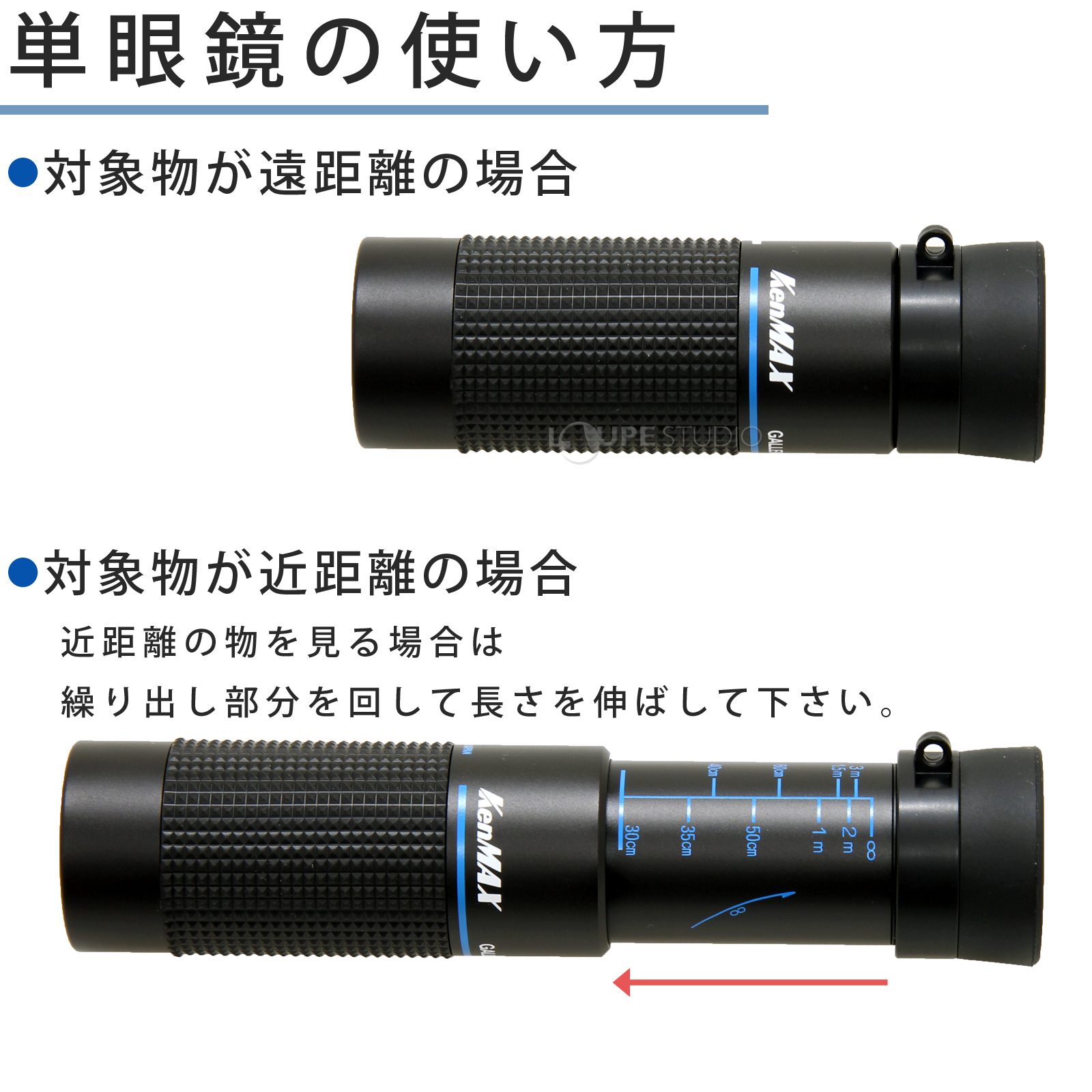 遠距離・近距離の見方