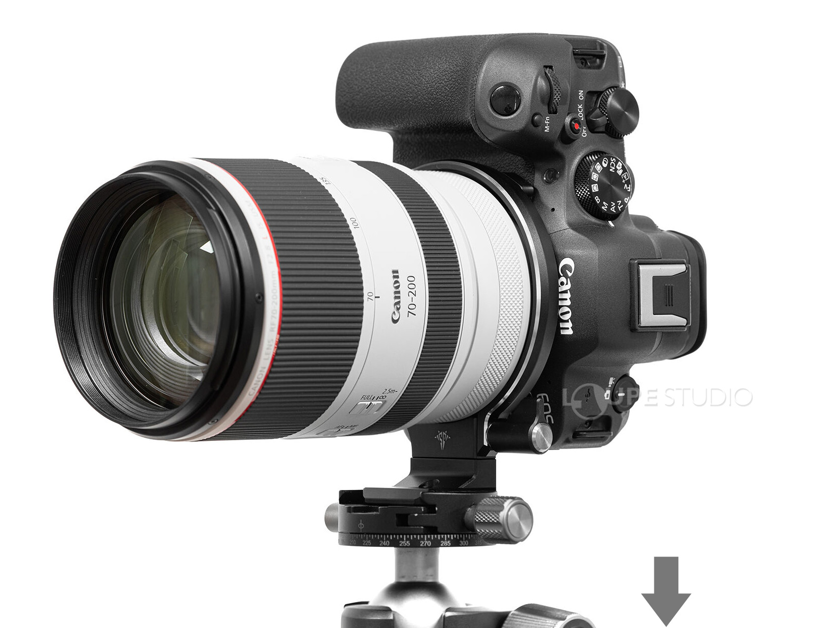 三脚上で最大360°回転可能 