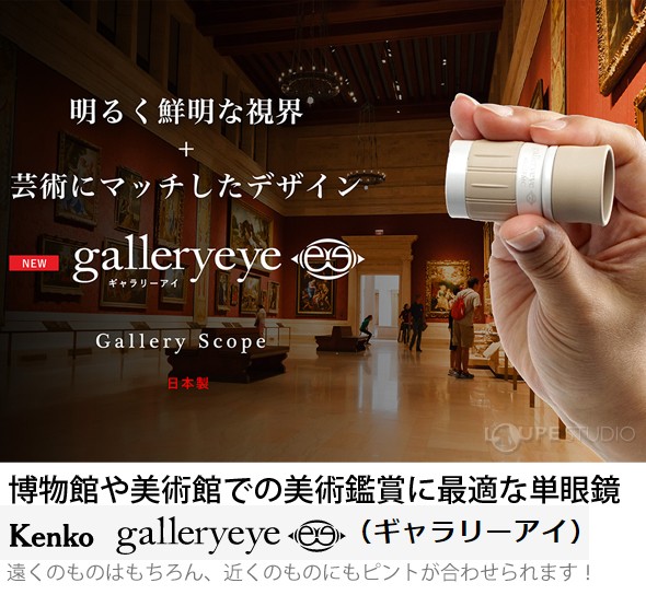 単眼鏡 ギャラリーEYE 6×16 6倍 16mm 美術館 刀剣 鑑賞 絵画 高倍率