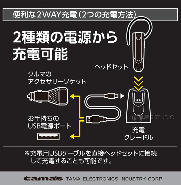 便利な2way充電 