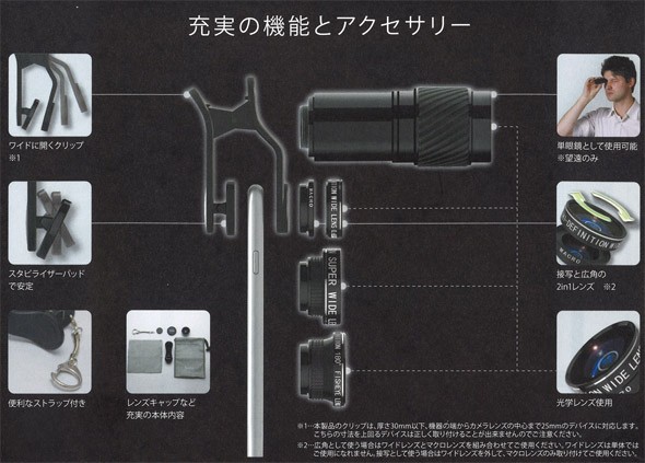 充実の機能とアクセサリー