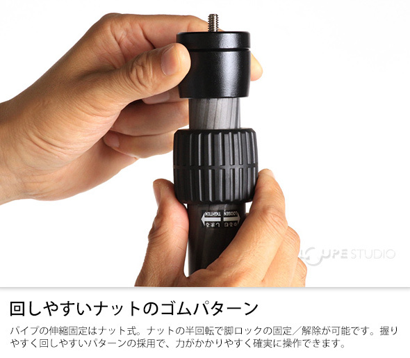 回しやすいナットのゴムパターン 