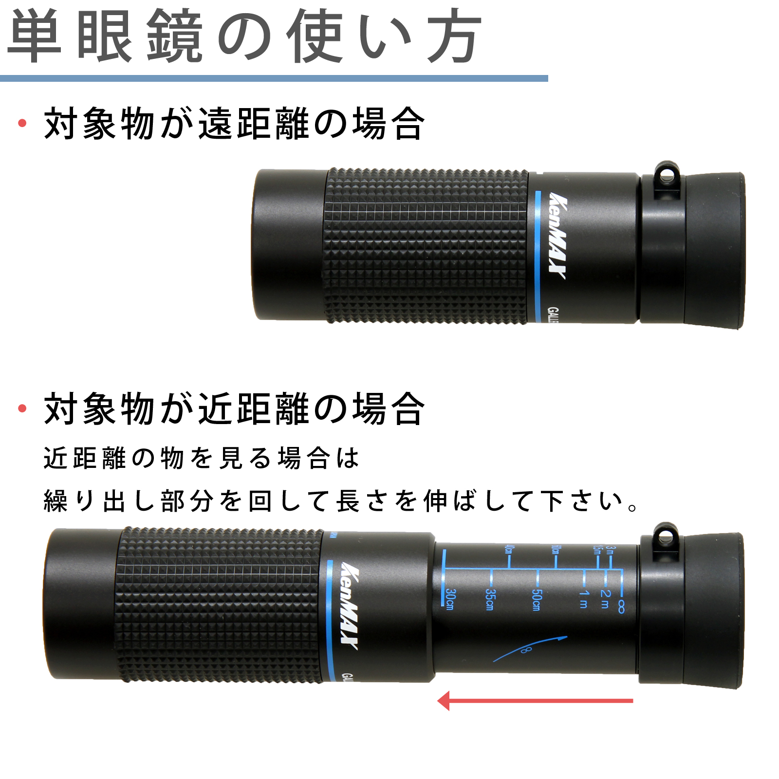 遠距離・近距離の見方