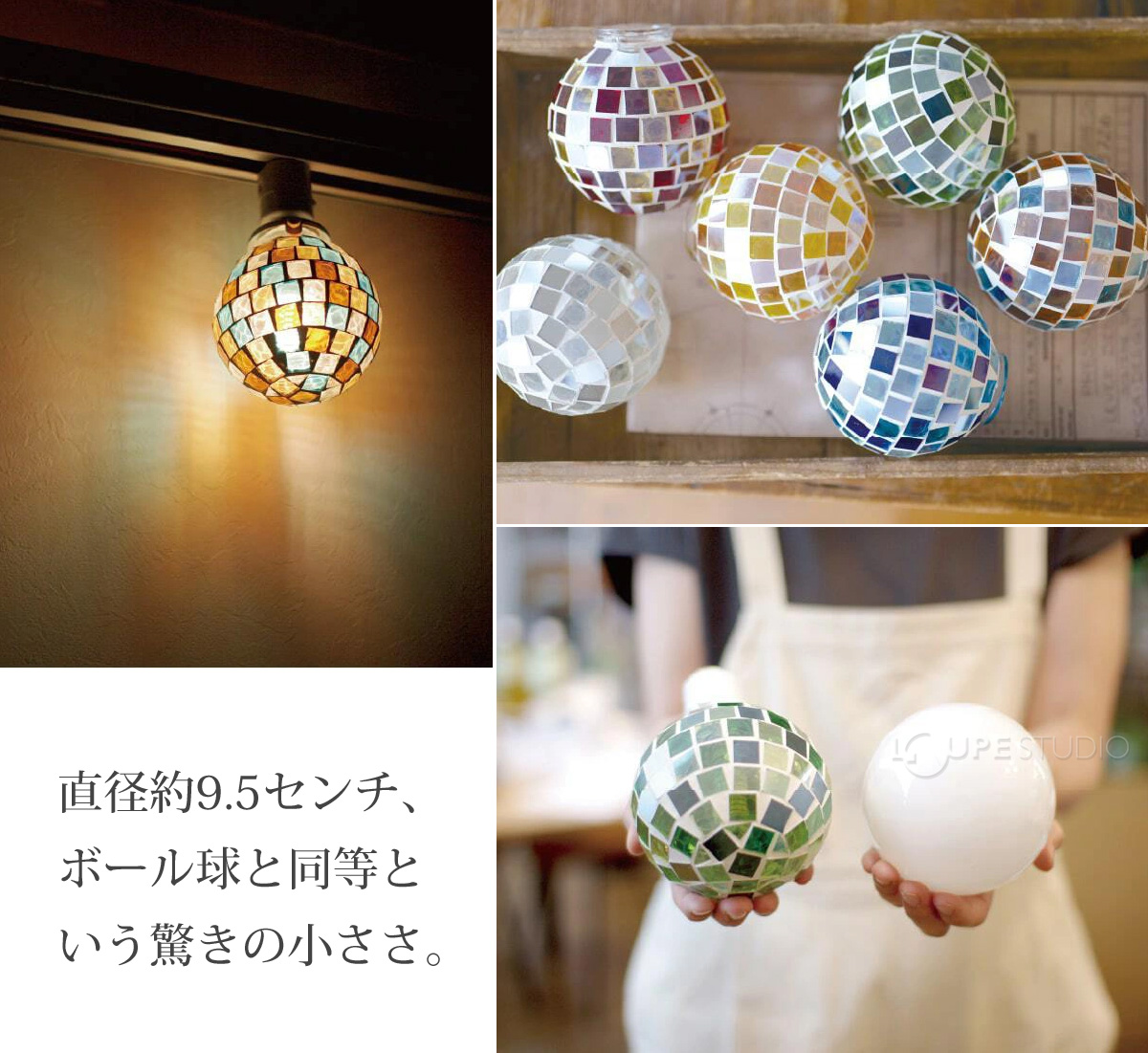 直径約9.5センチ、 ボール球と同等と いう驚きの小ささ。