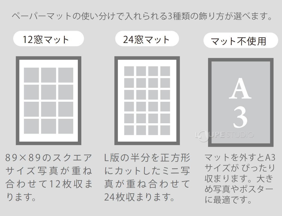 3種の飾り方 