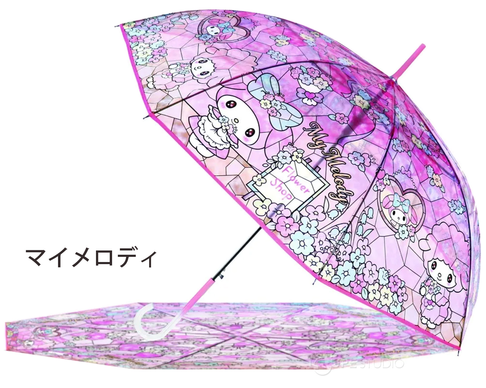 サンリオ マイメロディ クロミ ステンドグラス風 傘 60cm 長傘