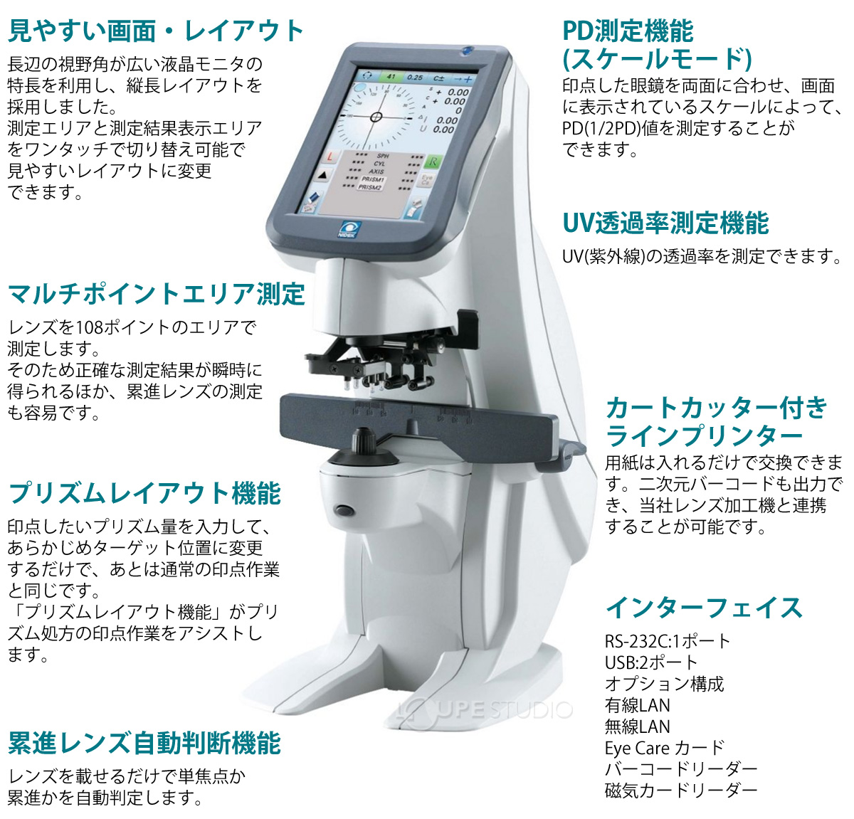 メガネ レンズ オートレンズメータLM-7P 測定 作成 修理 調整