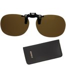 偏光サングラス クリップサングラス BV-26 偏光ブラウン エロイコ 偏光グラス ゴルフ UV カット 跳ね上げ メガネの上からサングラス