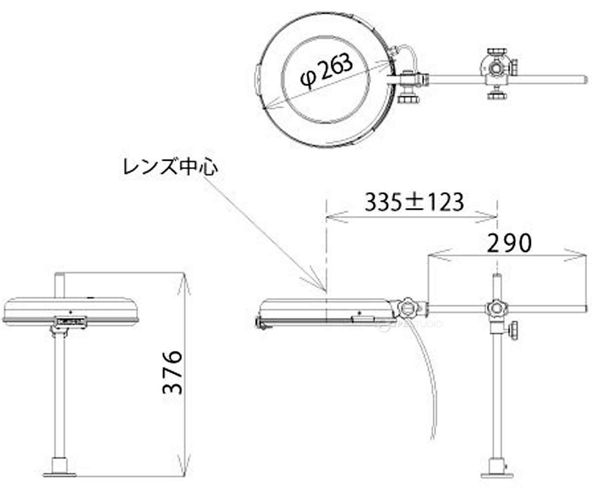 LED照明拡大鏡 LSKワイドーD レンズ無し本体のみ オーツカ光学 led