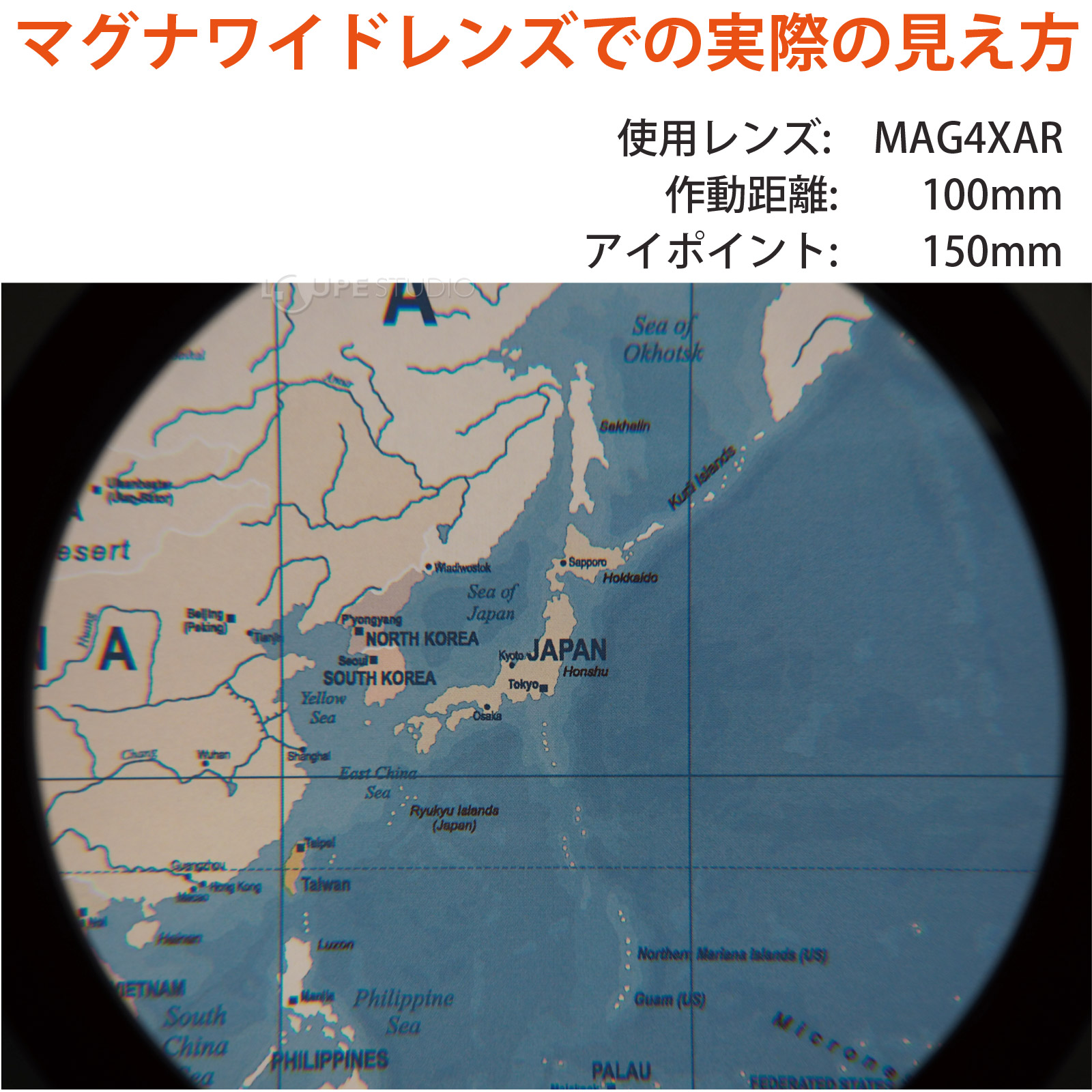 マグナワイドレンズでの実際の見え方