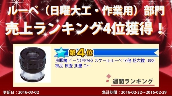 売上ランキング3位獲得!! 
