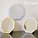 風水八角 オクタム 八角形 スタンド/ウォールミラー SSサイズ・スタンド・壁掛け両用 鏡 ミラー 風水ミラー 八角形 開運ミラー スタンドミラー インテリア 玄関