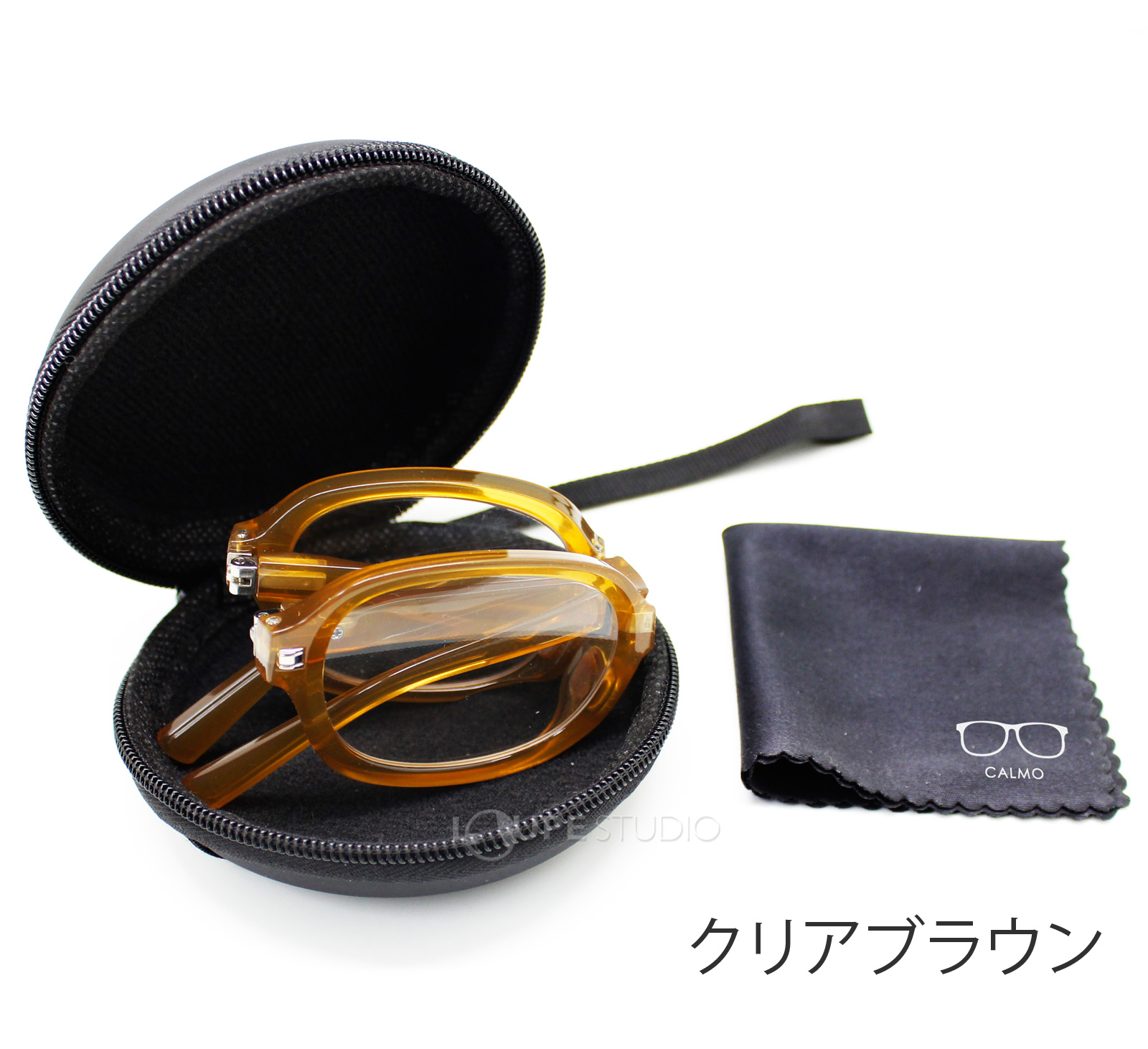 収納ジッパーケースとメガネクロス付 