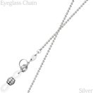 メガネチェーン 銀色チェーン CW-321 ボール 1.5mmφ パール 眼鏡チェーン パーツ レディース かわいい シルバー ギフト プレゼント
