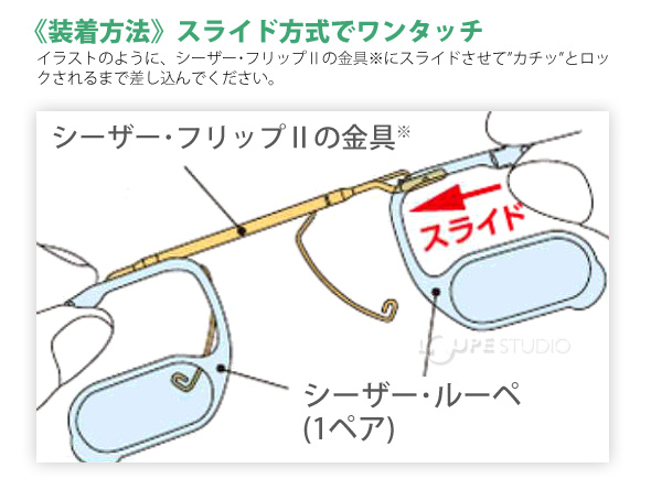 《装着方法》スライド方式でワンタッチ 