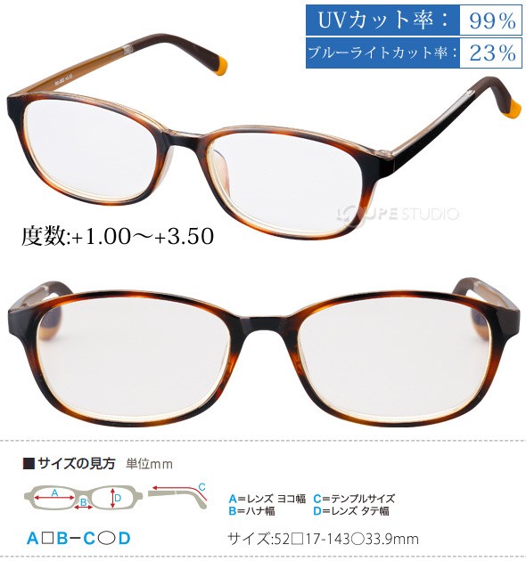 度数:+1.00〜+3.50 