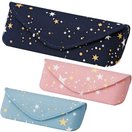 メガネケース HY-3 スターライト ボタンマグネット式 セミハード おしゃれ かわいい 眼鏡ケース女性 プレゼント