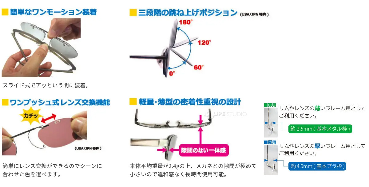 その日の天候に合わせてレンズ交換自由 