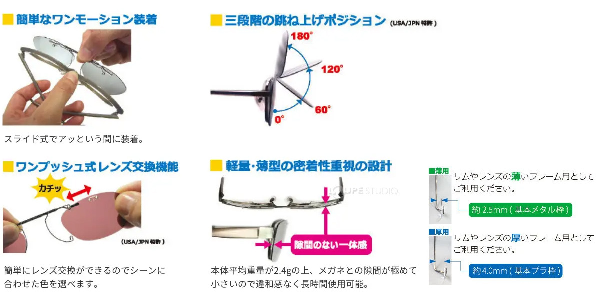 その日の天候に合わせてレンズ交換自由 