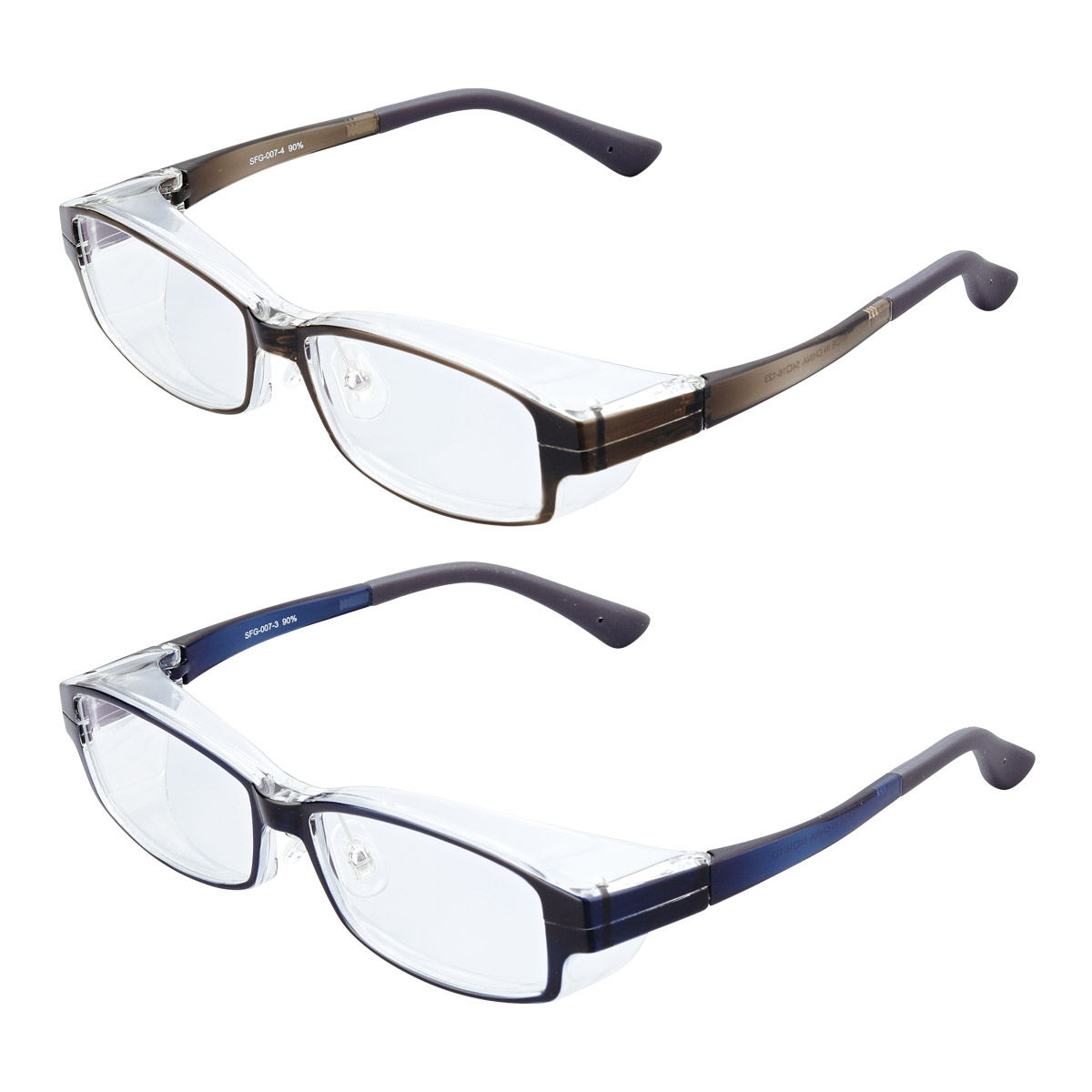花粉 メガネ おしゃれ 花粉グラス スカット SFG-007AB 花粉対策 サングラス UVカット ブルーライト 紫外線 ウィルス対策 飛沫 感染 予防 グレー ネイビー